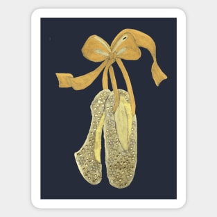 Glitzy gold ballet shoes Sticker